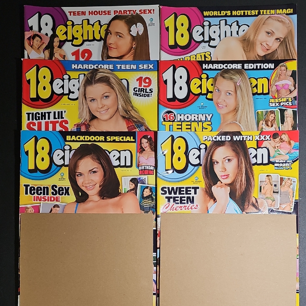 Vintage Adult Magazine Lot Of 6 - #6 Hustler 18 Eighteen - VG Condition